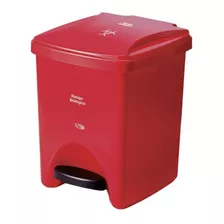 Papelera Pedal Estra 20 Litros Roja Riesgo Biologico