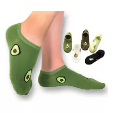 Calcetines Calcetas Tines 5 Pares Estampado Aguacate mujer