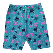 Kit De 4 Shorts Princesinha Malha Infantil Juvenil Feminino