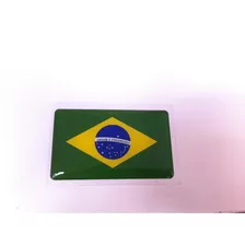 Adesivo Resinado Da Bandeira Do Brasil 5 Cm Por 3 Cm