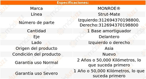 (1) Base Amortiguador Del Strut-mate Der O Izq Qx4 97/03 Foto 2