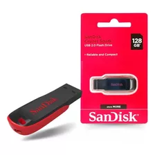 Pen Drive Sandisk Usb 128gb Cruzer Lâmina 2.0 Flash Drive 