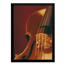 Quadro Cordas Do Violino Decoração Para Escola De Música.