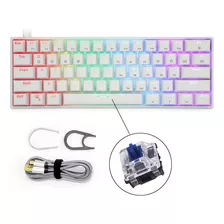 (bl) Gk61 Mini Teclado Mecánico Portátil Para Juegos Al 60%