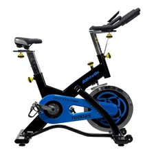 Bicicleta Fija Athletic 7000bs Para Spinning Color Negro Y Azul