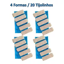 4 Formas Moldes Silicone Revestimento 3d - Tijolinho 5 Cav