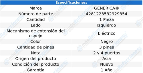 Espejo S10 Blazer 1998 1999 2000 2001 2004 Electrico Izq Bsj Foto 2