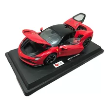 Miniatura Carro Ferrari Sf90 Stradale 18cm 1/24 Bburago Novo