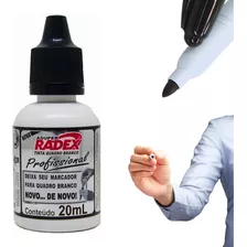 Tinta Marcador Quadro Branco Reabastecedor 20ml Preto Radex