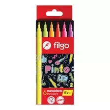 Marcador Filgo Pinto 2220 X 6 Colores Fluo