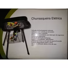 Churrasqueira Elétrica, Com Pés, Prateleira Porta Condimento