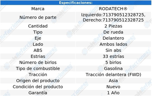 Mazas Rueda Delanteras S/abs Sunfire L4 2.2l Fwd 95-05 Foto 2