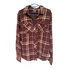 Camisa De Franela Marca Woods Mod Munro Talla M Mujer