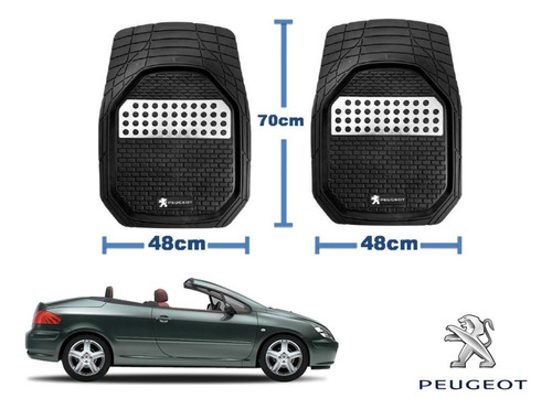 Tapetes 3d Logo Peugeot + Cubre Volante 307 Cc 2003 A 2010 Foto 4