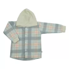 Casaco Infantil Masculino Micro Soft Xadrez Com Capuz