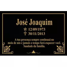 Placa Em Mármore Granito Lápide Túmulos Jazigo 20x30