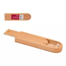 Estuche Madera Guarda Organiza Lapices Colores Plumon Cajita