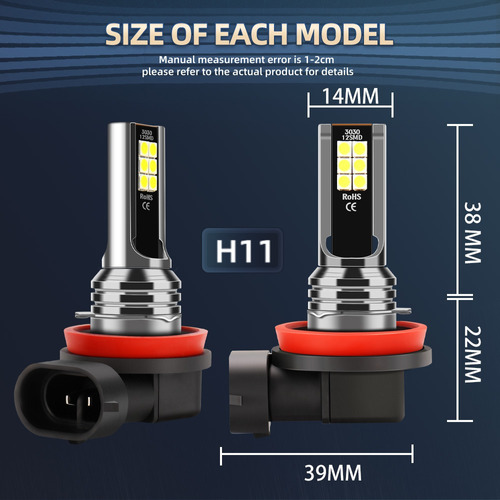 Para Faros Led Saturn Sky Y Faros Antiniebla H11 H11 H11 200 Foto 10