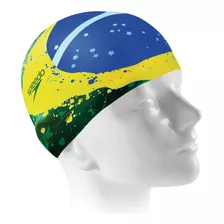 Touca De Natação Speedo Silicone Flat Brasil - Único - Verde