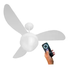 Ventilador De Teto Gale Branco Para 2 Lâmpadas + Controle 