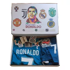 Kit Caja Temática Niño Cr7 Retro Ronaldo Rm 2017/18