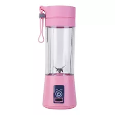 Mini Liquidificador Portátil 380ml Ley-61 Lehmox Cor Rosa