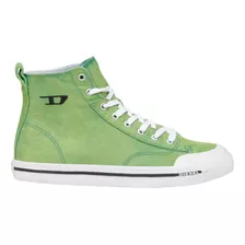 Tenis Diesel Athos Mid De Bota Verde Hombre Casual Original