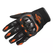 Guantes Para Moto Protección Invierno Impermeables Ciclismo Color Negro/naranja Talla L