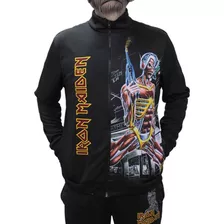 Jaqueta Wa Sport Iron Maiden Somewhere In Time - Preto