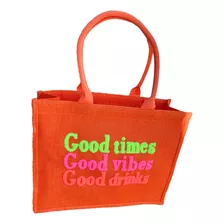 Bolsa De Praia Viagem Good Vibes Sacola Grande Resistente