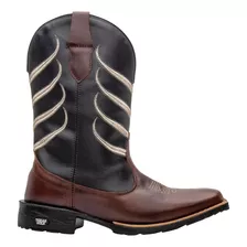 Bota Masculina Texana Couro Country Cano Longo Brinde 