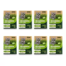 Kit 8 Graminhas Gatos Zoe Pet Eliminação De Pelos E Digestão