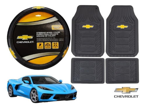 Tapetes 4pz Chevrolet + Cubrevolante Corvette Z06 2023-2025