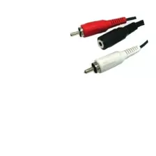 Cable Plug Hembra 3,5 St / 2 Rca Con Cable De 2 Metros