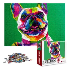 Rompecabezas Perro Bulldog Para Toda La Familia 1000 Pzas