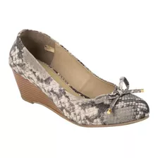 Zapatilla De Dama Vestir De Moda Taupe Shosh 138