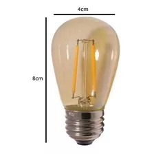 Ampolleta Led Vintage Mini Edison S14 Rosca Normal E27 Deco Color De La Luz Blanco Cálido