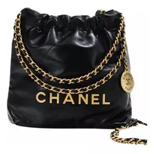 Bolsa Chanel Studio 22 Bandolera Mujer Negro Cuero