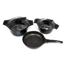 Batería Cocina Roichen Juego 5 Piezas Black Profesional 