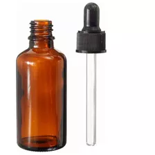 100 Frasco De Vidro Âmbar 30 Ml Conta Gotas Preto Lacre 