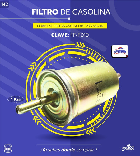 Filtro Gasolina Ford Escort 97-99 Escort Zx2 98-04 Fgi10 G70 Foto 9