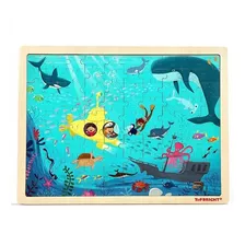 Rompecabezas Puzzle 100pz Bajo El Agua Top Bright Madera Mar