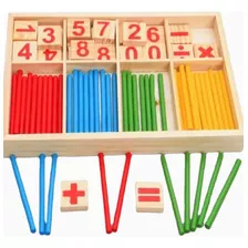 Brinquedo Montessori Pedagógico- Matemática Contando Palitos