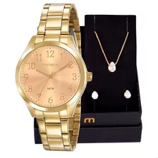 Relógio Mondaine Feminino Original + Colar E Brincos