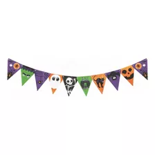 Faixa Decorativa Em Papel Cartão Halloween Abóbora Fantasma 