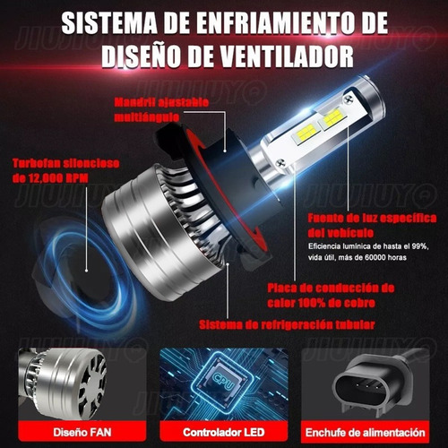 Kit Faros Led H13 40000lm Para Dodge Alta/baja Canbus Foto 4