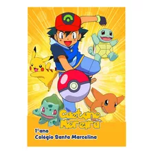 5 Adesivos Personalizados 17,3x25,5 Capa Caderno Pokemon 2