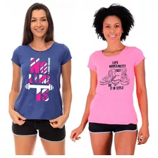 Kit 2 Babylook Casual Camiseta Feminina Blusa Blusinha Lazer