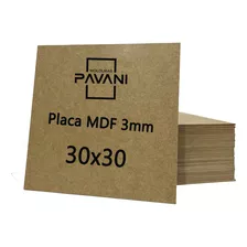 Placa Mdf Crú 3mm 30x30 10 Unid P/ Decoração Artesanato 