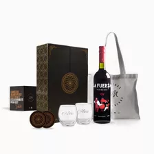 Kit Vermut La Fuerza Vasos Transparentes Grabados Box Regalo